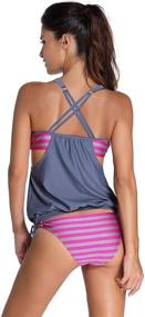 img 1 attached to 👙 Dokotoo Women's Strappy Swimsuits Blouson - Swimwear, Clothing, and Cover Ups
