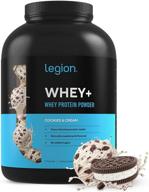 🍪 legion whey+ whey isolate protein powder - low carb, low calorie, non-gmo, lactose free, gluten free, sugar free, 5lbs (cookies & cream) logo
