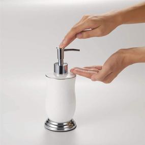 img 2 attached to White Ceramic 4-Piece Bathroom Accessories Set: Lotion Dispenser, Toothbrush Holder, Soap Dish, Soap Dispenser - Stylish Décor for Home Countertop