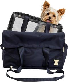 img 3 attached to 🐶 MISO PUP Flap Tote: Interchangeable Airline Approved Pet Carrier Combo with Large Document Pockets for Small Dogs