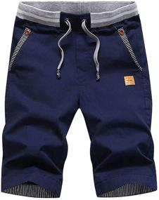 img 1 attached to 👕 Premium Quality GUNLIRE Drawstring Elastic Pockets Blue Boys' Clothing and Shorts: A Perfect Blend of Style and Comfort