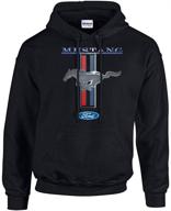 🏎️ muscle car enthusiasts unite: ford mustang performance racing unisex hoodie - black (small) logo