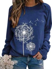 img 4 attached to Dandelion Sweatshirt Crewneck Pullover Graphic Outdoor Recreation and Hiking & Outdoor Recreation Clothing