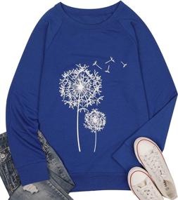 img 3 attached to Dandelion Sweatshirt Crewneck Pullover Graphic Outdoor Recreation and Hiking & Outdoor Recreation Clothing