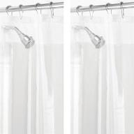 🚿 waterproof peva shower curtain liner for bathroom shower and tub - no odor - 3 gauge, 72x84 inches - wide - value 2 pack - clear logo