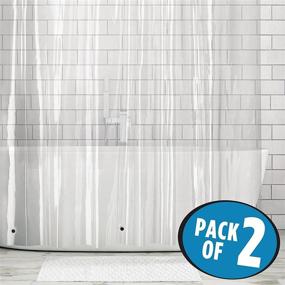 img 3 attached to 🚿 Waterproof PEVA Shower Curtain Liner for Bathroom Shower and Tub - No Odor - 3 Gauge, 72x84 Inches - Wide - Value 2 Pack - Clear