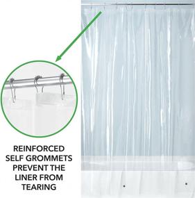 img 1 attached to 🚿 Waterproof PEVA Shower Curtain Liner for Bathroom Shower and Tub - No Odor - 3 Gauge, 72x84 Inches - Wide - Value 2 Pack - Clear