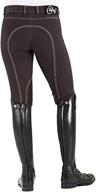 👖 ovation euro melange zip front knee patch breeches: ideal cotton pants for women logo