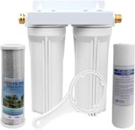 🚤 enhanced okba external rv dual water filter system for rvs, boats, motor homes, and marines | comes with two filters and mounting bracket logo