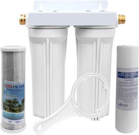 img 4 attached to 🚤 Enhanced OKBA External RV Dual Water Filter System for RVs, Boats, Motor Homes, and Marines | Comes with Two Filters and Mounting Bracket