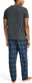 img 3 attached to Nautica Flannel Pajama Charcoal Heather