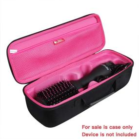 img 3 attached to 👜 Protective Travel Case for Revlon One-Step Hair Dryer And Volumizer Hot Air Brush - Black+Plum Red