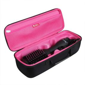 img 4 attached to 👜 Protective Travel Case for Revlon One-Step Hair Dryer And Volumizer Hot Air Brush - Black+Plum Red