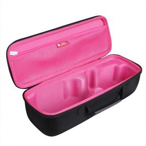 img 2 attached to 👜 Protective Travel Case for Revlon One-Step Hair Dryer And Volumizer Hot Air Brush - Black+Plum Red