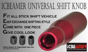 img 2 attached to ICBEAMER Manual Transmission Stick Shift Auto Universal Replacement Shift Knob [Color: Red]