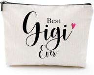 🎁 top gigi makeup bag - birthday, christmas, new gigi, funny grandma gifts - granddaughter, grandson - grandmother gifts, new grandma - christmas gifts for gigi logo