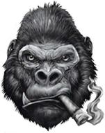 🦍 стикер-бампер "bold gorilla cigar": для инструментального ящика, ноутбука, обрезанный – уникальный дизайн, вдохновленный дымом! логотип