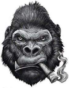 img 2 attached to 🦍 Стикер-бампер "Bold Gorilla Cigar": для инструментального ящика, ноутбука, обрезанный – уникальный дизайн, вдохновленный дымом!