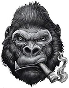 img 1 attached to 🦍 Стикер-бампер "Bold Gorilla Cigar": для инструментального ящика, ноутбука, обрезанный – уникальный дизайн, вдохновленный дымом!