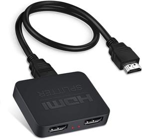 img 4 attached to 🔌 HDMI Splitter 4K@60Hz: avedio links 1 in 2 Out HDMI2.0b Splitter for Dual Monitors - Mirror Screens, HDCP2.2 Support, Full HD 1080P 3D