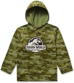 img 3 attached to 🦖 Jurassic Park Jurassic World Kids Camo Activewear Set: Fleece Hooded Sweatshirt & Sweatpants Combo