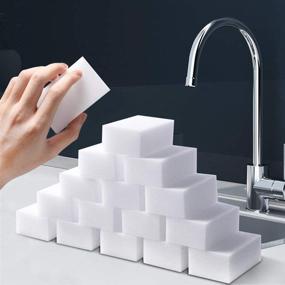 img 4 attached to 🧽 High-Quality Power 60 Pcs/lot Thick Magic Sponge for Multi-Purpose Cleaning - Melamine Foam Cleaning Pads, 102x72x32mm