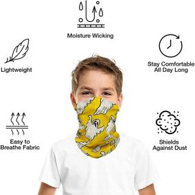 img 2 attached to 👧 Hearts Rob Kids Neck Gaiter: Stylish Seamless Face Covering for Children - Reusable Fashion Bandana Balaclava Dust Cover Headband