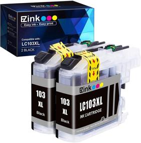 img 4 attached to Top Quality E-Z Ink (TM) Compatible Ink Cartridges for Brother LC-103XL 🖨️ LC103XL - High Yield, Black (2 Pack) for DCP-J4110DW, DCP-J152W, MFC-J285DW, MFC-J870DW, MFC-J245, MFC-J4310DW