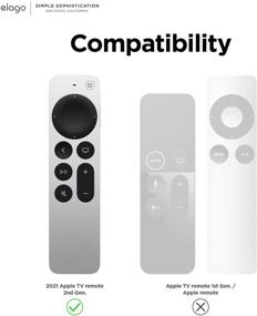 img 1 attached to Чехол 📱 elago R1 для пульта управления 2021 Apple TV Siri - улучшенная магнитная технология, в комплекте шнурок, отличное сцепление, максимальное поглощение ударов, защита от падений и полный доступ ко всем функциям [черный].