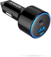 🔌 anker usb c car charger: 49.5w powerdrive speed+ 2 with macbook pro/air 2018, ipad pro, iphone xs/max/xr/x/8, s10/s9 compatibility & fast charging for s8 and more logo