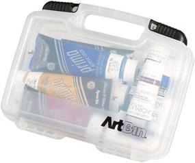 img 1 attached to 🎨 ArtBin 8010AB Quick View Carrying Case for Art & Craft Supplies, 10.5 inch Portable Organizer with Handle, Translucent Plastic Storage, Standard Size, 0