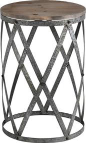 img 3 attached to 🏡 FirsTime & Co. Westbrook Farmhouse Cottage Galvanized Table: American Crafted, Weathered Brown (13.5 x 13.5 x 20)