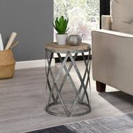 🏡 firstime & co. westbrook farmhouse cottage galvanized table: american crafted, weathered brown (13.5 x 13.5 x 20) logo