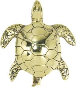 img 3 attached to 🐢 Exquisite Large Solid Brass Sea Turtle Doorknocker: A Regal Coastal Statement