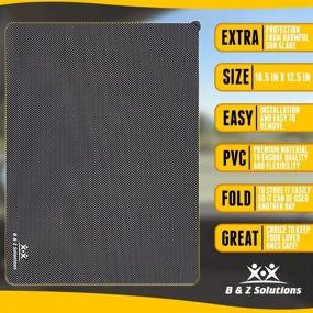 img 3 attached to Ultimate Protection: 2-Pack Car Side Window Sun Shades - Universal-Fit for All Cars - Easy & Effective Solution to Block Sun Glare, Harmful Heat, UV Rays for Babies or Pets - Black Static Cling Film Design