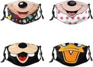 🎭 4 pack reusable face masks with 8 filters - washable face covers for youths, boys, girls, women, and men logo