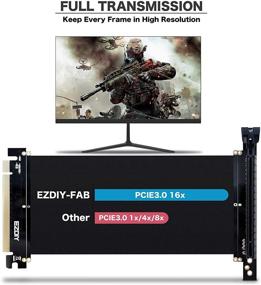 img 2 attached to Повышенная игровая производительность: Новые адаптеры порта PCI Express 16x EZDIY-FAB с гибким удлинительным кабелем 🎮 с высокоскоростным кабелем поднятия PCIE (90 градусов) - идеально подходит для корпуса FD R6 (20см)