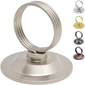 img 4 attached to 🐇 12 Pack Gray Bunny Place Card Holder - Satin Nickel Finish Tabletop Menu Holder with Silver Harp-Clip for Table Numbers, Recipes, and Reservations - Ideal for Restaurants, Weddings, and Banquets