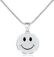 smiley necklace stainless jewelry pendant logo