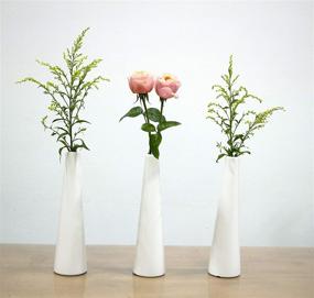 img 3 attached to 🌸 Tall Conic Composite Plastics Flower Vase: Small Bud Decorative Floral Vase for Stylish Home Decor, Centerpieces, and Arranging Bouquets with Connected Tubes (Small Caliber)