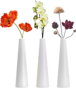 img 4 attached to 🌸 Tall Conic Composite Plastics Flower Vase: Small Bud Decorative Floral Vase for Stylish Home Decor, Centerpieces, and Arranging Bouquets with Connected Tubes (Small Caliber)