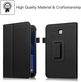 img 3 attached to 📱 Fintie Folio Case for Samsung Galaxy Tab A 7.0 - Premium Vegan Leather Stand Cover, Black