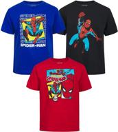 shop marvel spider-man 3 pack spidey t-shirt for little/big boys logo