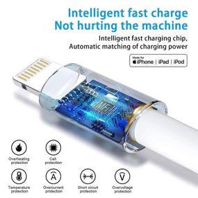 img 3 attached to ⚡️ Оригинальный зарядный кабель Lightning на USB с сертификацией Apple MFi - совместим с iPhone 11/11 Pro, XS Max, XR, XS, X, 8, 7, 6s, 6 Plus, 5s, iPad Pro/Air/Mini, iPod Touch - 1M/3.3FT