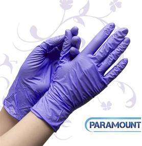 img 1 attached to PARAMOUNT NITRILE GLOVES MULTIPURPOSE DISPOSABLE Household Supplies