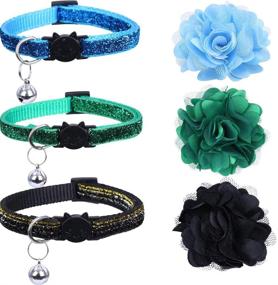 img 2 attached to Lamphyface Cat Collar with Bell and Removable Flower - 6 Pack; Breakaway & Adjustable for Cats and Kittens