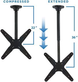 img 1 attached to Mount-It! Adjustable TV Ceiling Mount Bracket for 23-42 inch Flat Screen TVs - Premium Quality, Multiple VESA Patterns, Max Weight 110 Lbs