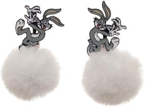 img 2 attached to Bugs Bunny Earrings - Looney Tunes Jewelry and Pom Pom Accessories for Enhanced Style