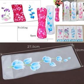 img 3 attached to 🌸 ABCSEA Plastic Foldable Flower Vase: 10 PCS Mix Styles Folding Vase for Colorful Home Decor (Random Styles)