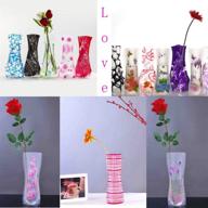 🌸 abcsea plastic foldable flower vase: 10 pcs mix styles folding vase for colorful home decor (random styles) logo